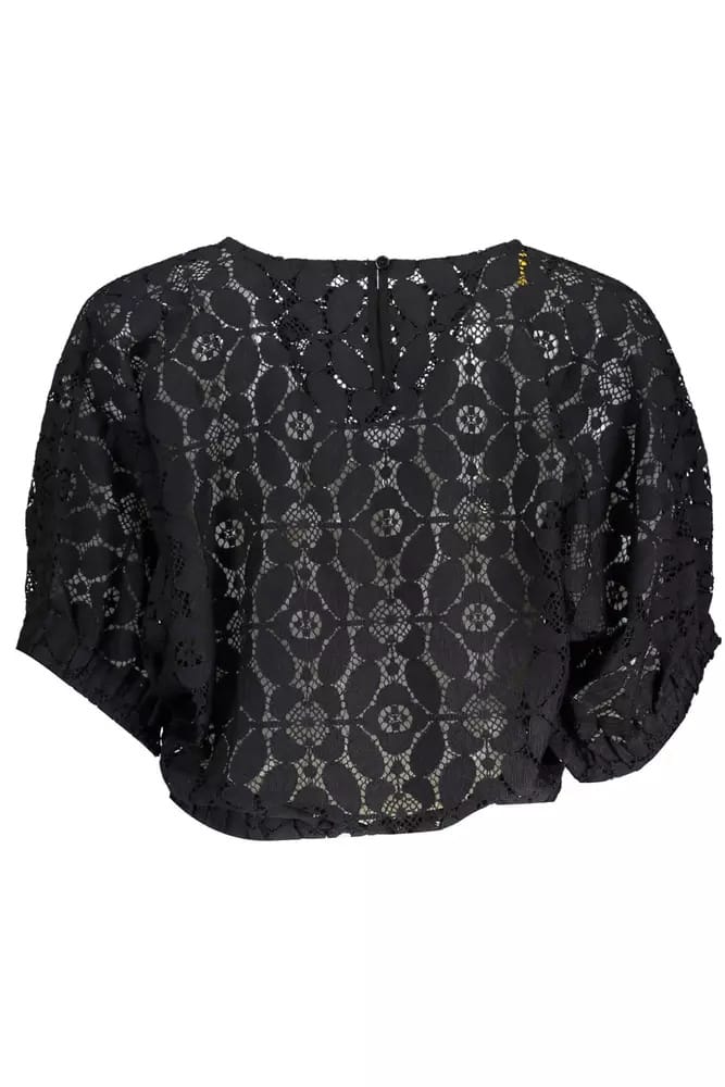 Tanktop court gerimpelde kant vrouw Desigual
