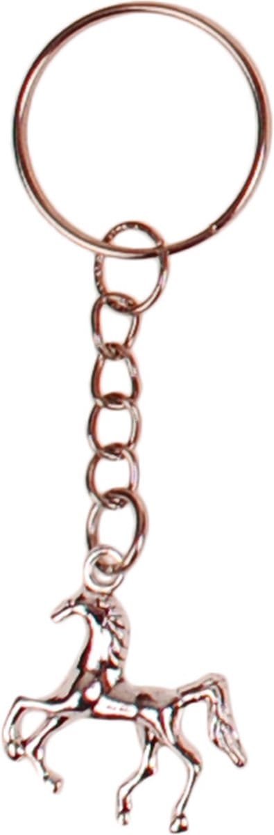 Sleutelhanger - Hangertje Paardje Zilverkleurig 2,5cm