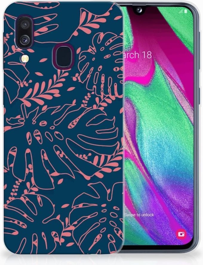 Samsung Galaxy A40 TPU Case Palm Leaves