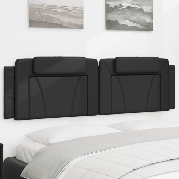 vidaXL Hoofdbordkussen "Viana" 183 cm kunstleer zwart