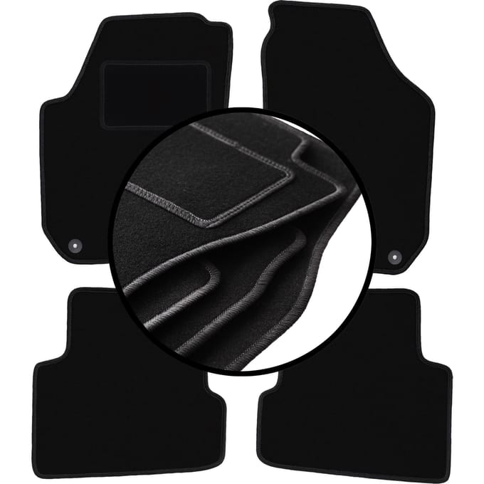 Complete set veloursmatten voor: Skoda Fabia II hatchback, stationwagen (2007-2014)