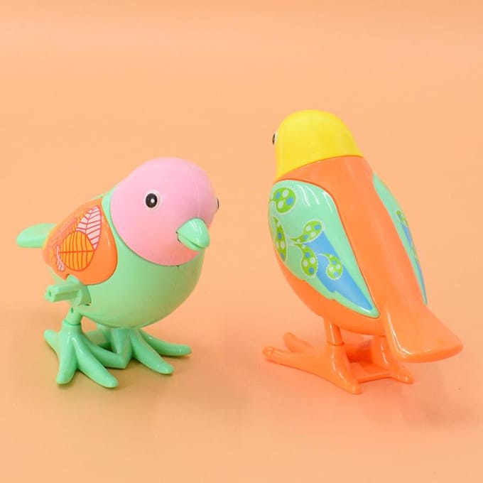 Nieuw Opwindbaar Speelgoed Kinderen Cartoon Opwindbaar Creatief Springend Ekster Vogel Puzzel Klein Dier Baby Cadeau beige