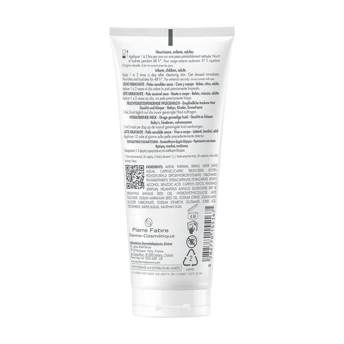 Avène Xeracalm Nutrition Hydraterende Melk, Gevoelige Droge Huid 100ml