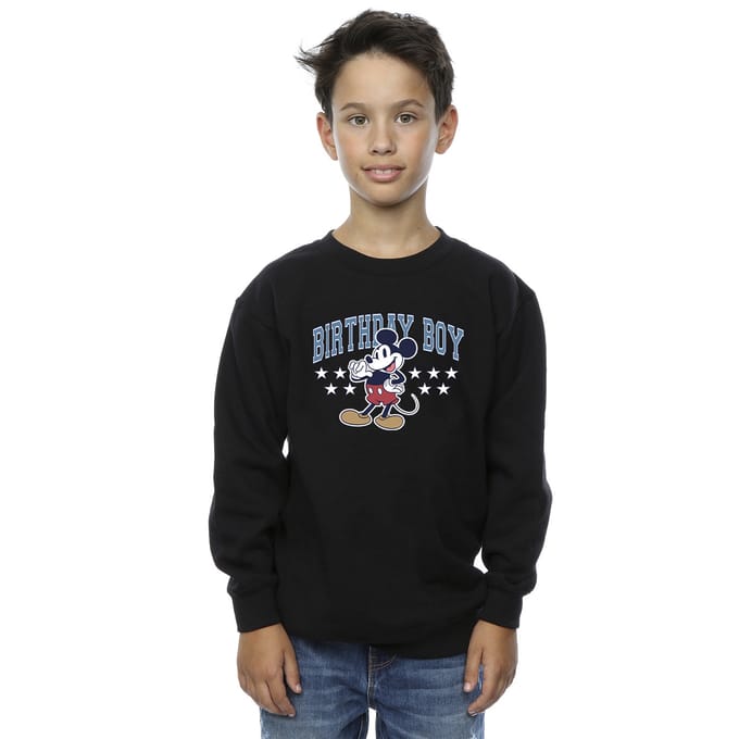 Disney Jongens Mickey Mouse Verjaardags Sweatshirt (Zwart)