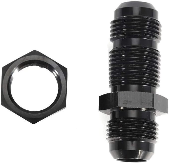 Brandstofadapter AN8 Grote mannelijke schotfittingconnector met moer - Voor auto en motor