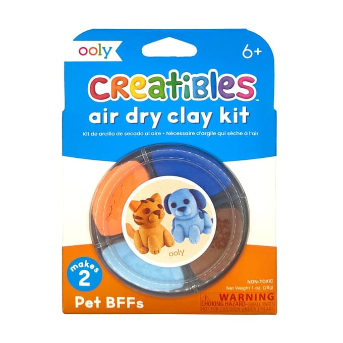 Ooly - Creatibles - Mini air dry clay kit - Pet BFF's - 4 Kleikleuren