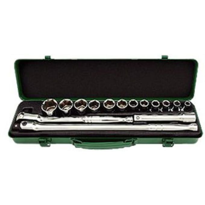 Dopsleutelset TOPTUL 1/2 zeskant 15 stuks (8 mm-27 mm)