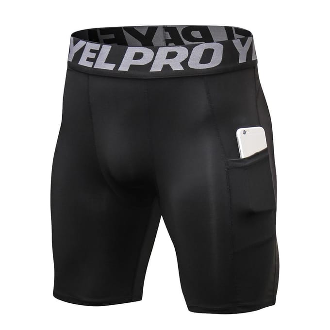 4-pack heren compressieshorts, actief trainingsondergoed met zak L veelkleurige kleur