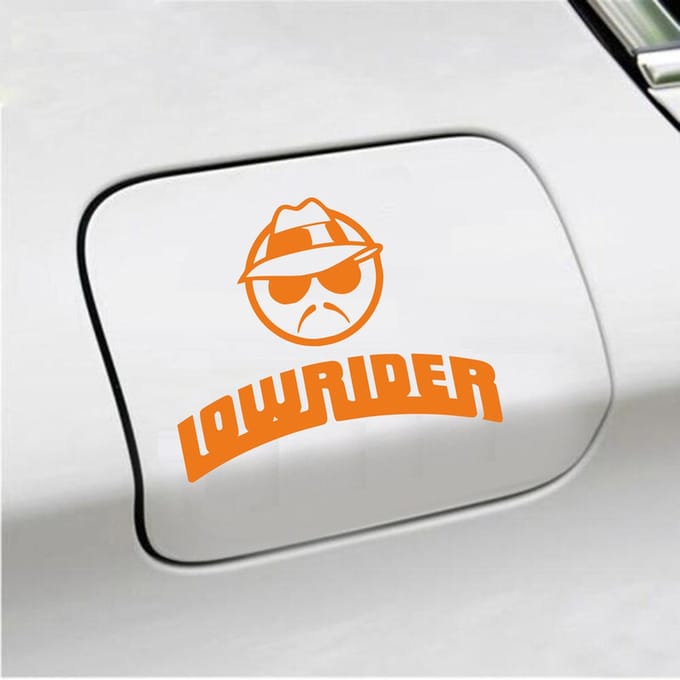 Bumpersticker - Low Rider - 12,5 X 15,6 - Oranje
