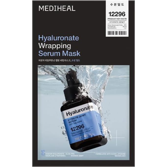 [MEDIHEAL] Hyaluronate Wrapping Serum Mask Hydrate Dewy 25ml*10EA black