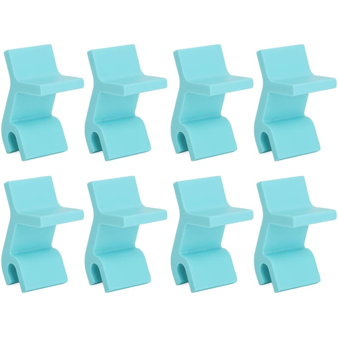 8 pièces Empileurs de plaque de cuisson Gain de place Universels Empilables Empileurs de plat de cuisson en silicone pour biscuits blue