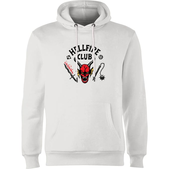 Stranger Things Hellfire Club Hoodie - Wit - L