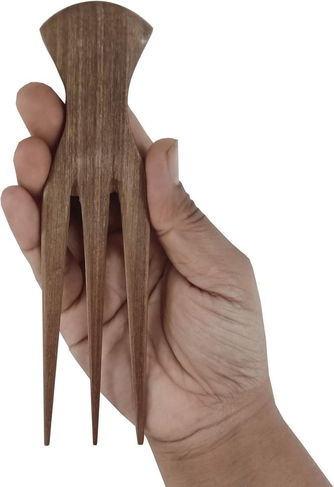 Houten Afro Pick Kam voor Afrikaans Haar - Scheidingskam voor Vlechten en Cornrows