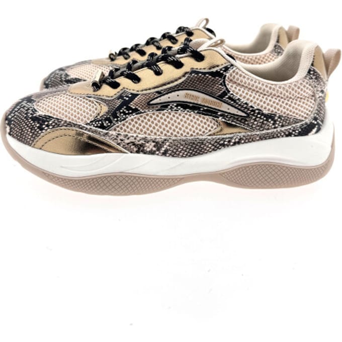 Steve Madden Dames Sneaker Premio-e Light Bronze | Beige | Maat: 41