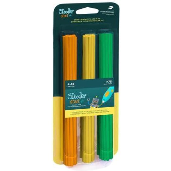 3Doodler Start Navulverpakking 75 Kleurstaafjes - oranje/geel/groen