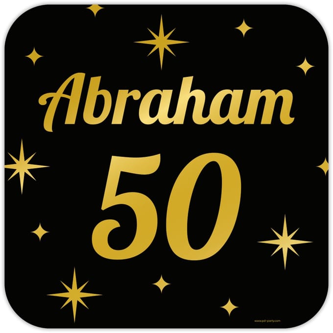 Classy party decoration signs - Abraham 50