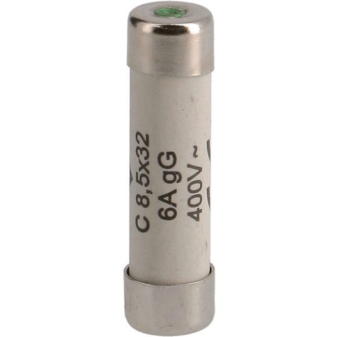 Hager Weber C-Type Cilindrische Zekering 6A 400V 8.5x32mm - L8532C06 [10 Stuks]