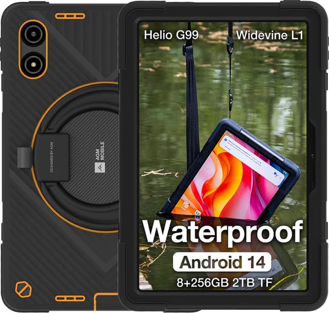 AGM PAD P2 ACTIVE 4G - Robuuste Tablet -Schokbestendig- Android 14 - 11"scherm - 8 + 8GB RAM - 256GB ROM