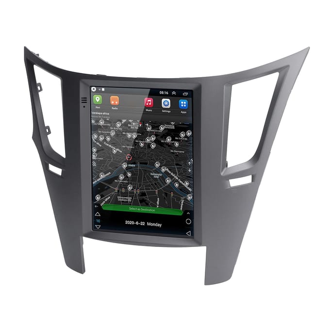 Écran Vertical Multimédia de Navigation pour Voiture 9,7 pouces pour Android Remplacement pour Outback Legacy 2009‑2014 gray