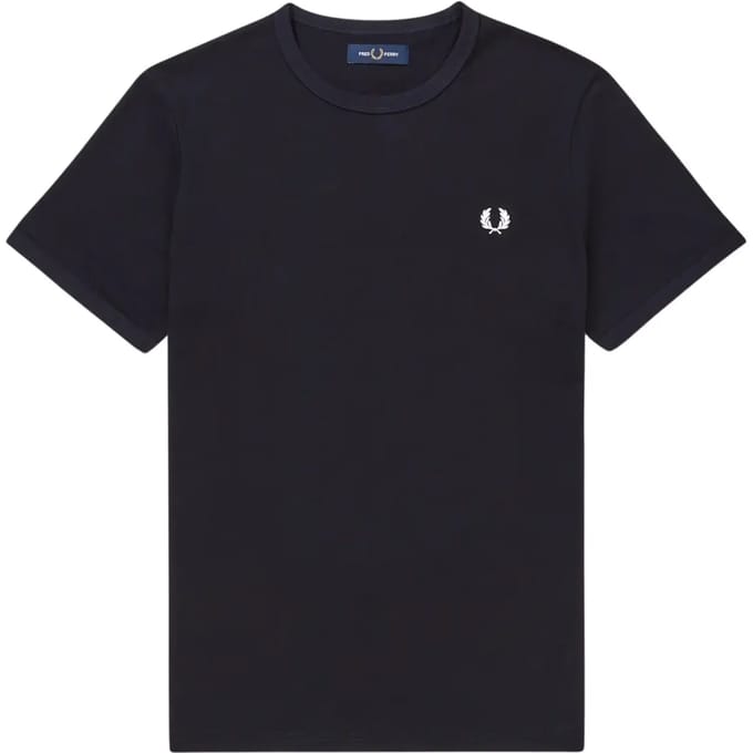 Fred Perry Ringer T-Shirt Navy - Maat S - Heren - Casual T-shirts