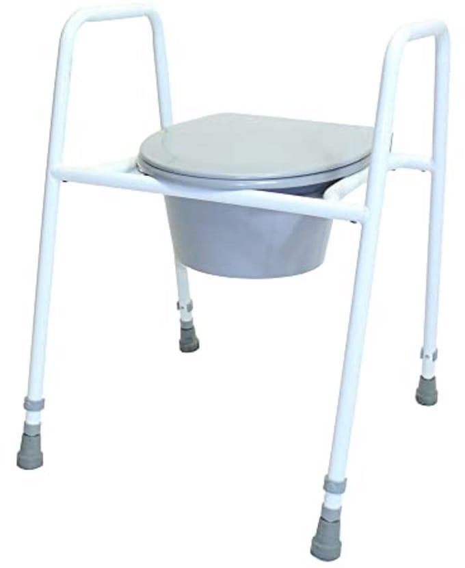 Verstelbaar Toiletframe met Zitting voor Veilig Gebruik