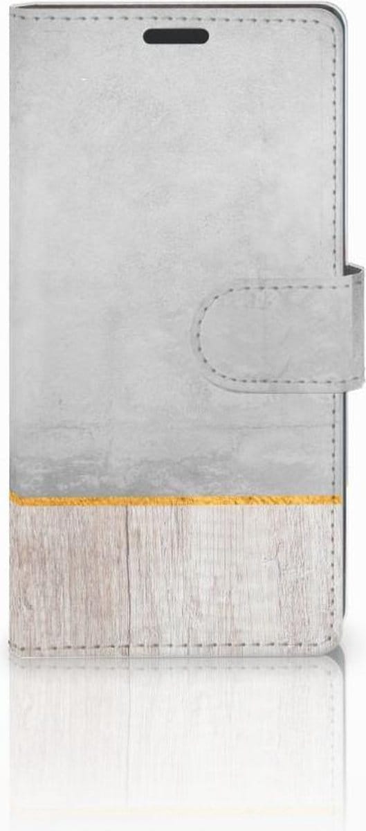 Sony Xperia Z3 Book Style Case Wood Concrete