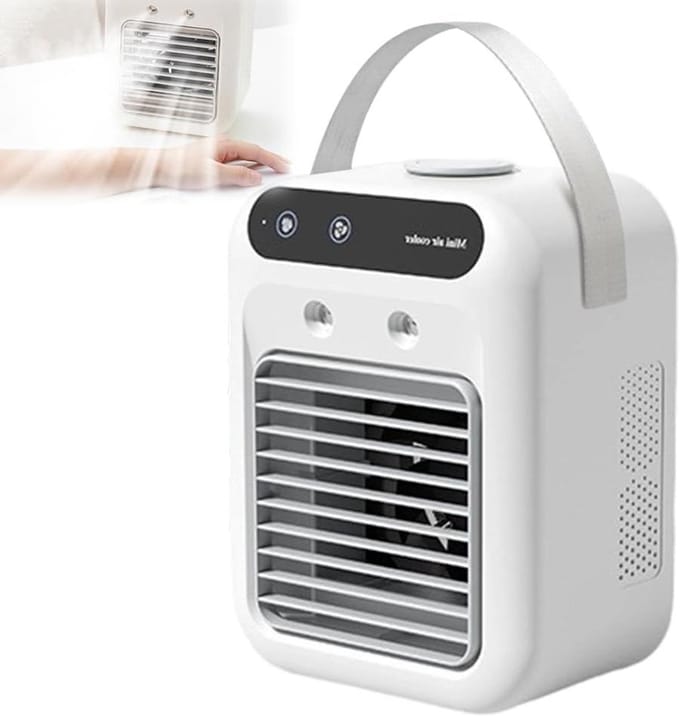 Draagbare Airco - Mini Koeler - Persoonlijke Koeling - 3-in-1 Functie - 500 ml Tank - Wit