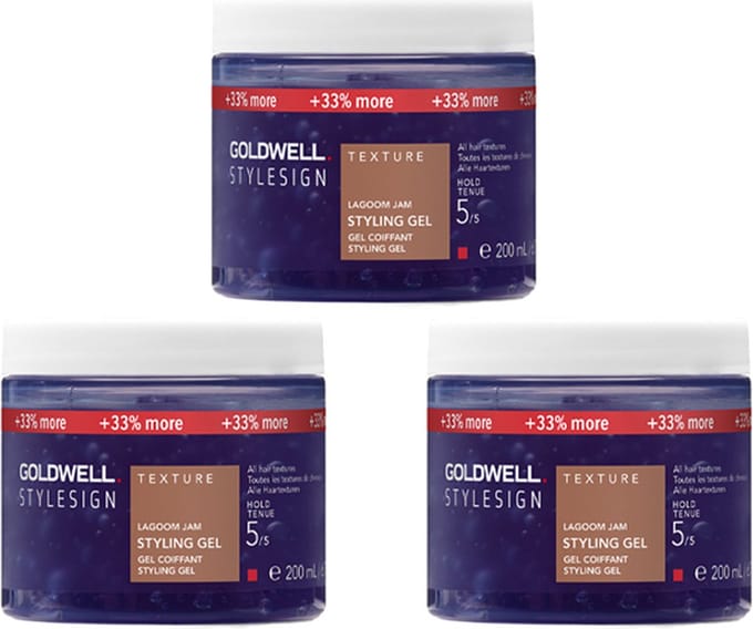 3x Goldwell StyleSign Lagoom Jam Styling Gel 200ml