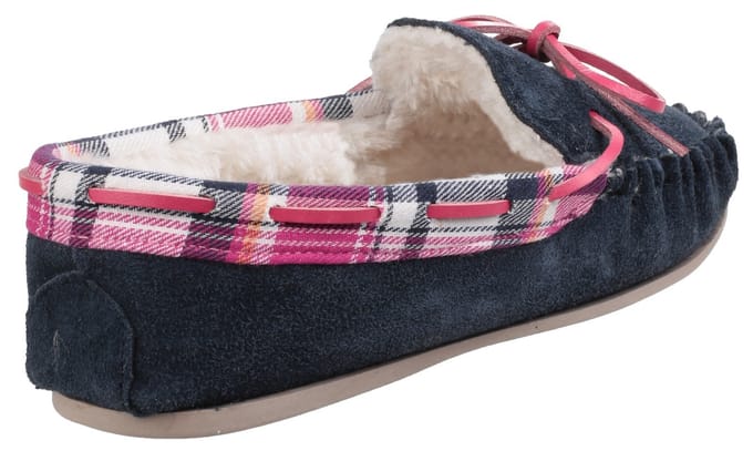 Cotswold Kilkenny Suède Dames Marineblauwe Pantoffels