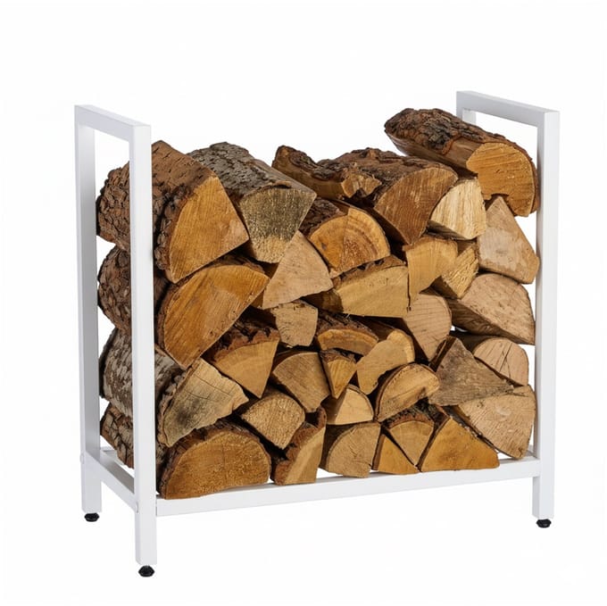 Brandhoutrek - 62,5 x 65 x 30,5cm - binnen - wit
