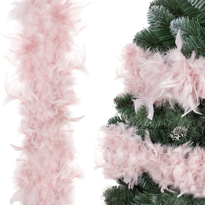 Springos Boa | Kerstslinger | Kerstboa | Kerst accessoires | 1.8 m | Roze