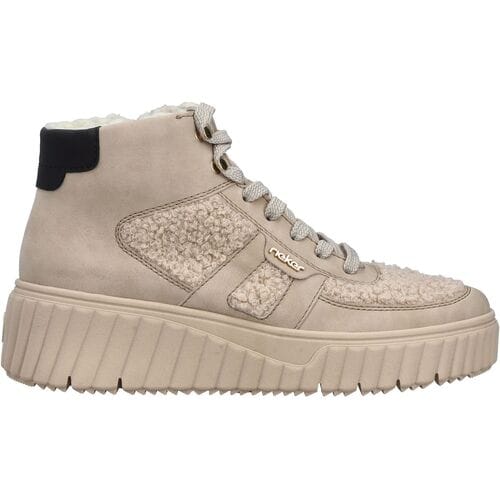 Rieker dames high-top sneaker, gevoerd, beige N2515-60