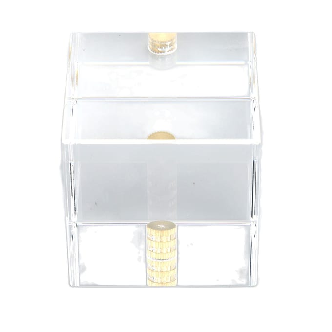 Cube de Verre 50mm Cube de Verre Prisme Magique Attrape-Soleil Prisme de Photographie pour Enfants Science Bureau