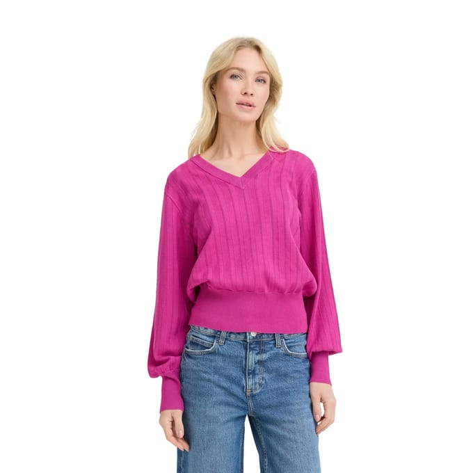 b.young - BYMMORLA VNECK POINTELLE - Dames - Gebreide truien