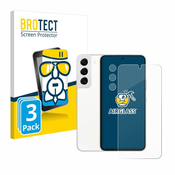 Screenprotector 3 Stuks voor Samsung Galaxy S22 Enterprise Edition (Voor+Camera) Beschermglas transparant