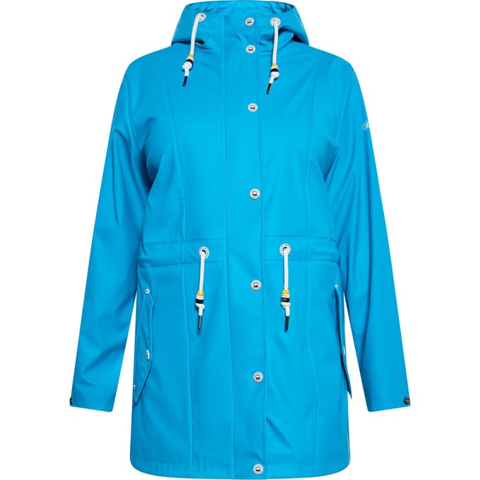 Schmuddelwedda Ronde regenjas Dames Cyaan blauw
