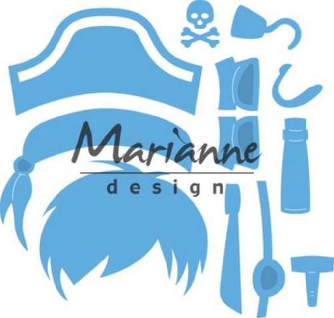 Marianne Design Creatables Snij en Embosstencil - Kim's vrienden Piraat