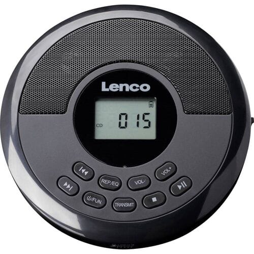 LENCO CD-340BK - Draagbare CD-/MP3-speler met Bluetooth en ingebouwde speakers - Zwart