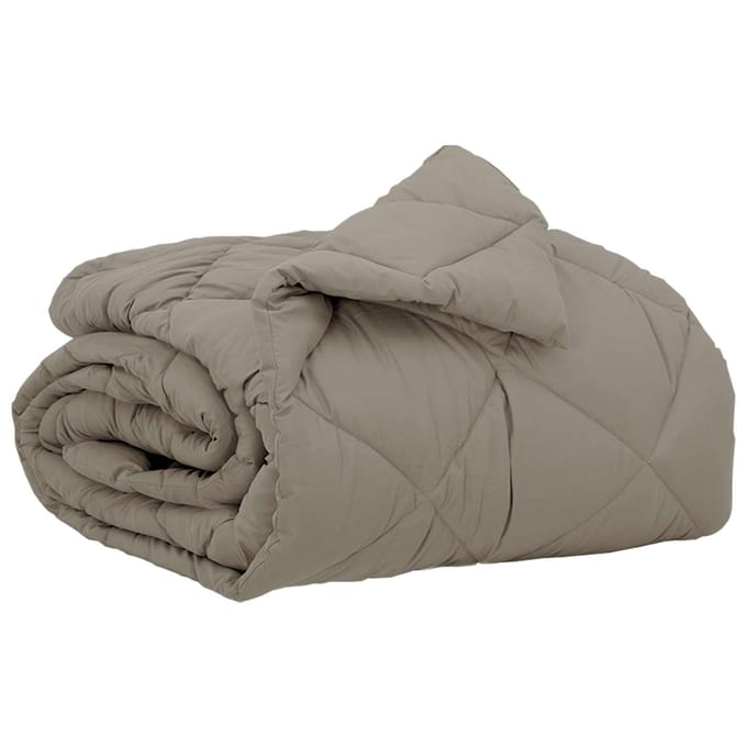 vidaXL Vol jaar dekbed Lichtgrijs 140 x 220 cm Microfiber
