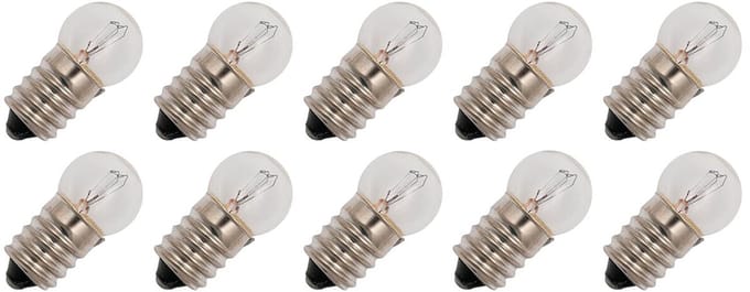 Signaallamp E14 24V 3W - 125 mAh - 10 stuks - G18 Gloeilamp Ø18mm - 35mm - 2500K - Dimbaar