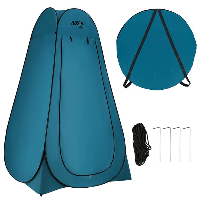 NILS CAMP NC1706 - Turquoise Privecabine - Polyester - Waterdicht - UV-bescherming