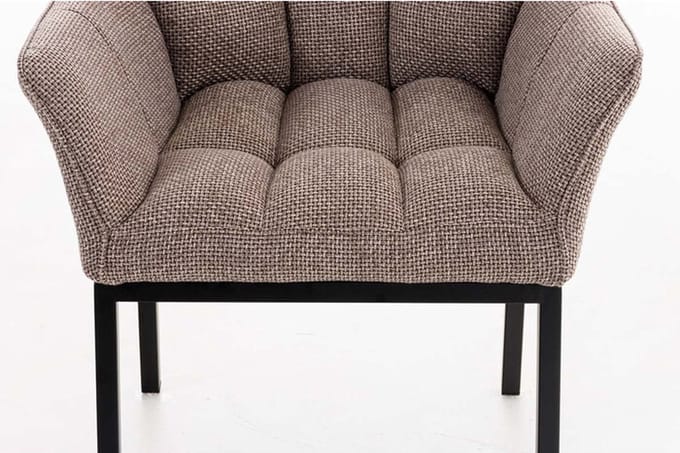 CLP Octavia Lounge zetel - Stof terrabruin zwart