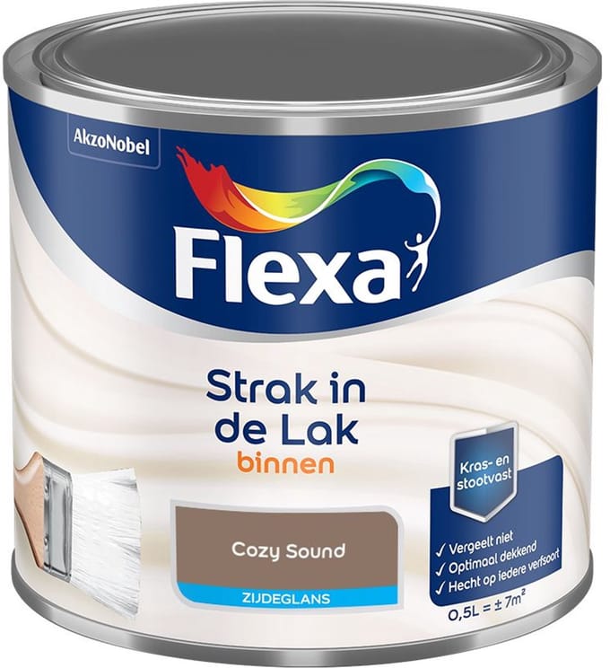 Flexa - Strak In De Lak Binnenlak Zijdeglans - Cozy Sound - Mengverf - 500 Ml