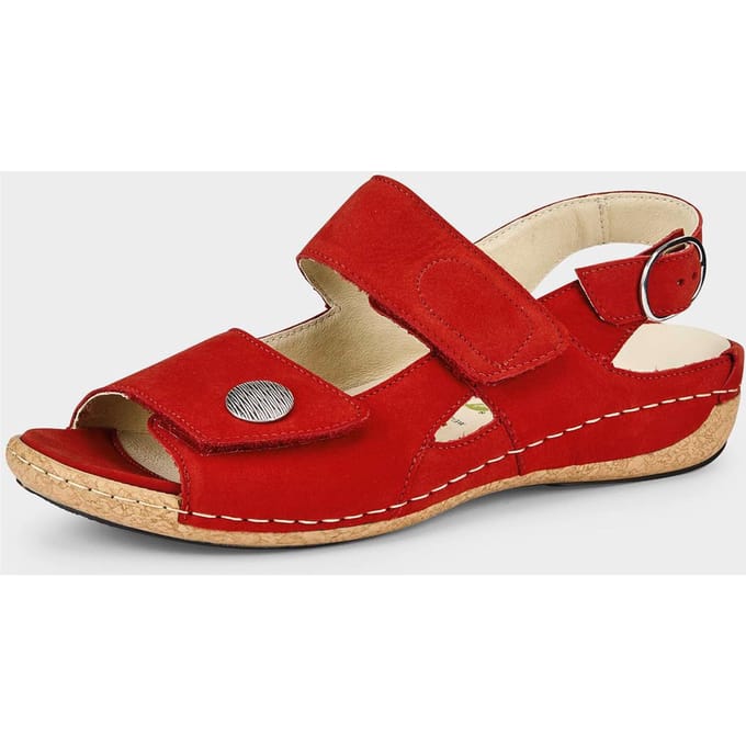 Sandalen van echt leer - rood - Gr. 4 van Goldner Fashion
