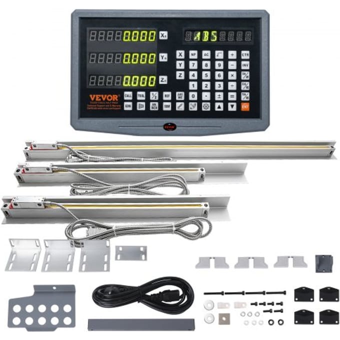 VEVOR digitaal display 400/450/950 mm lineaire schaal 3-assige DRO-displaykit