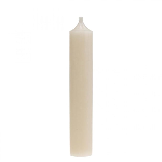 Stokkaars wit crème kaars decoratie 120mm/Ø21mm 6 st, 6 Stück