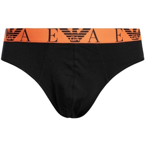 Emporio Armani 3-Paks Briefs, Zwart