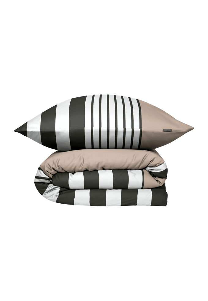 2-delig beddengoed Renforcé, beige gestreept - SCHIESSER Home 135*200