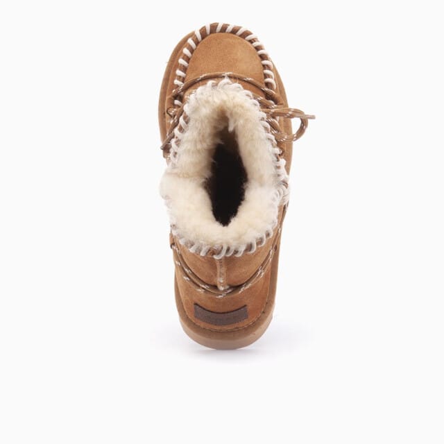 Warmbat Waturra Suede lace boot Dames Laarzen - Cognac