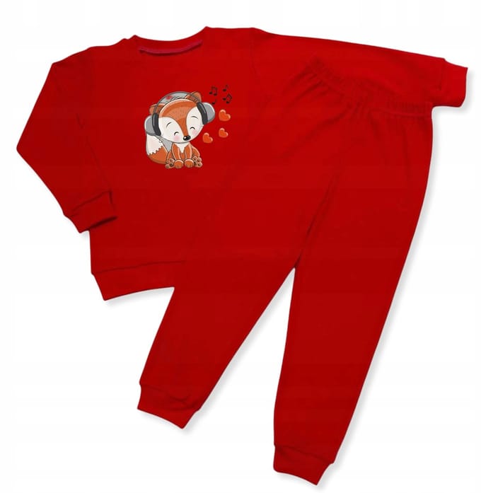 Dartomik - Pyjama Kinderen - Rode Vos Print - 100% Katoen